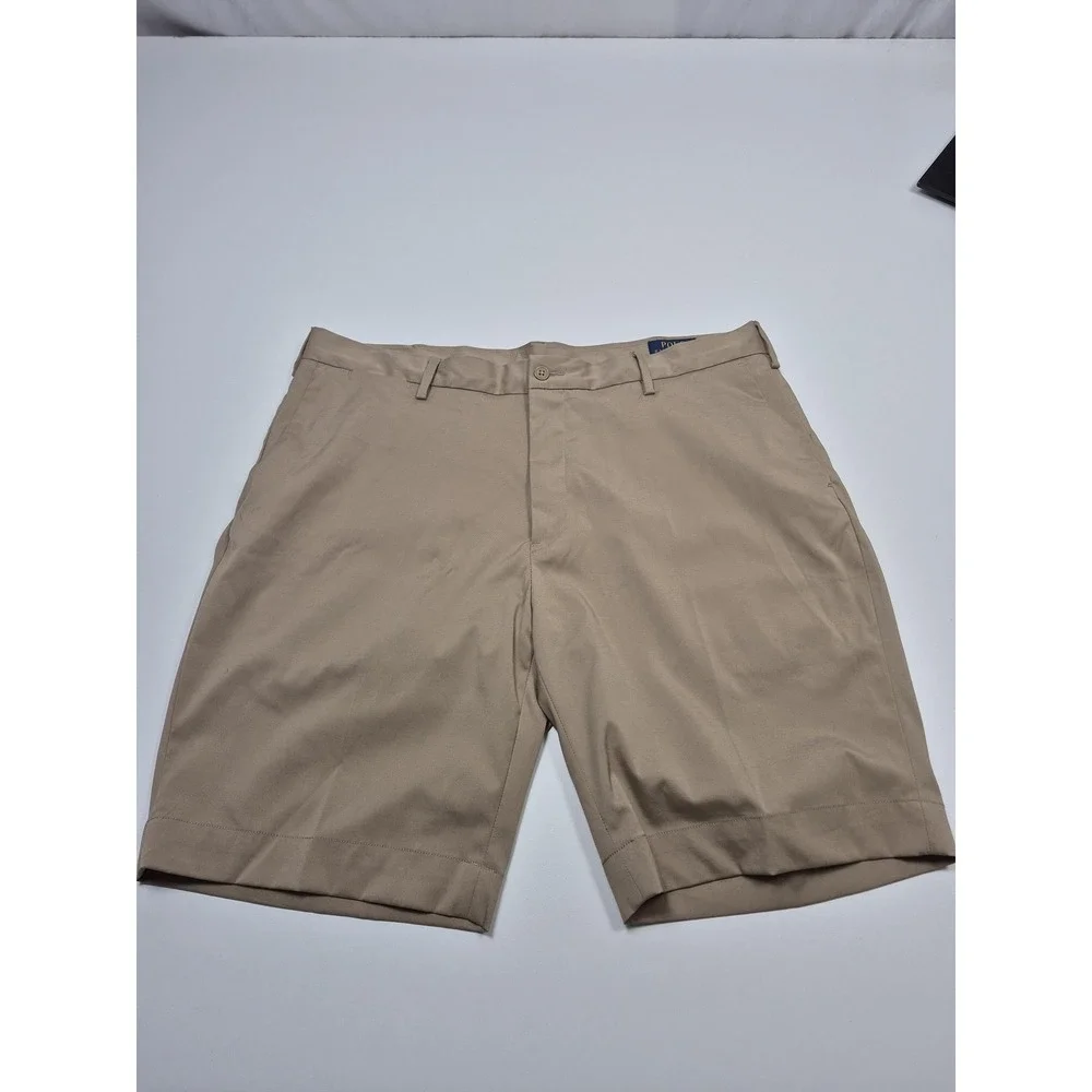 Polo Ralph Lauren Performance Chino Shorts Men's 38 Beige Golf Performance
